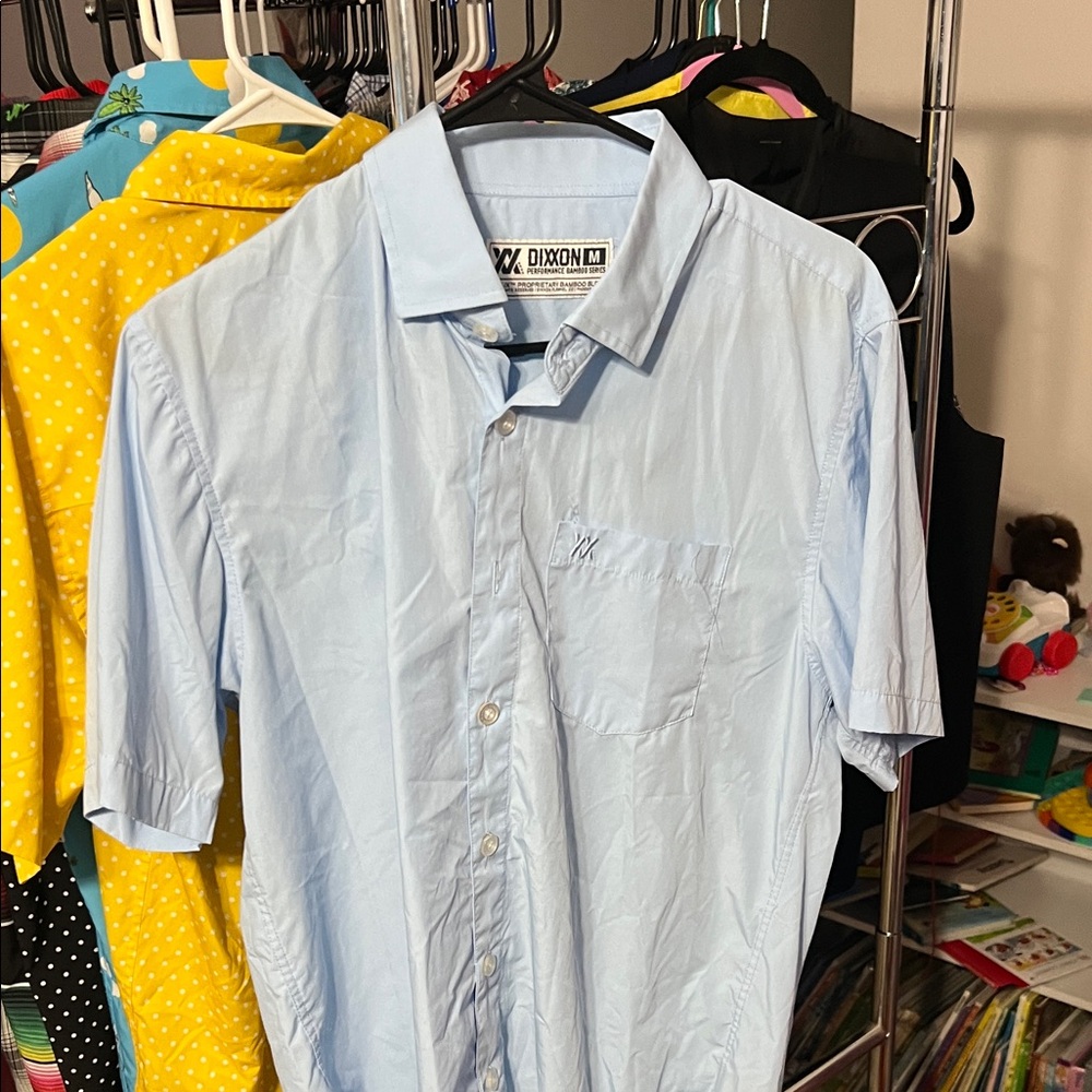 DIXXON Sky Blue Casual Button Down Shirt